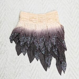 Y2K Bebe Silk Ombré Sequin Fairygoth Skirt